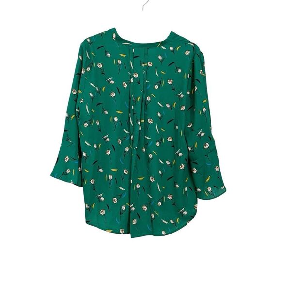 41 Hawthorn Green Floral Trina Bell Sleeve Blouse size Large - Picture 4 of 10